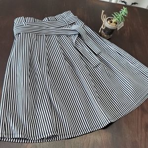 Gently loved super cute pleated striped skirt